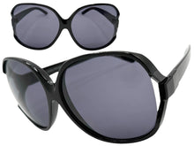 Oversized Exaggerated Classic Vintage Retro Style SUNGLASSES Huge Black Frame 80006