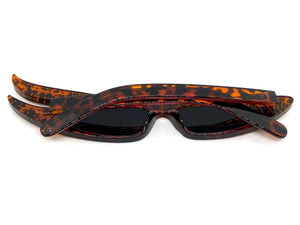 Exaggerated Unusual Funky Vintage Retro Style SUNGLASSES Tortoise Bling Frame 7524