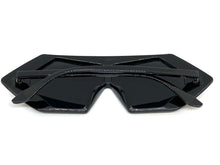 Exaggerated Modern Retro Futuristic Style SUNGLASSES Funky Black Frame 80678