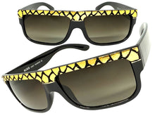 Classic Vintage Retro Hip Hop Rapper Pimp Style SUNGLASSES Thick Black Snakeskin Frame 1221