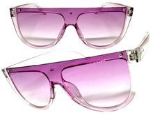 Classy Elegant Modern Rerto Shield Style SUNGLASSES Purple Frame 6515