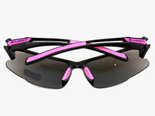 Sporty Wrap Around Cycling Fishing Biker SUNGLASSES Sleek Black Frame - Purple Lens 2754