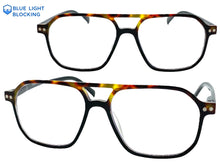 Classic Vintage Retro Aviator Style READING GLASSES READERS Tortoise & Black Frame Lens Strength +2.00