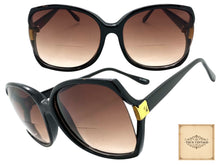 Oversized Classic TRUE Vintage Retro Style BIFOCAL READING SUNGLASSES READERS Big Frame Lens Strength +1.00