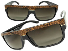 Classic Vintage Retro Hip Hop Rapper Pimp Style SUNGLASSES Thick Black Snakeskin Frame 1221
