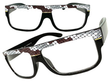 Classic Vintage Retro Hip Hop Rapper Style Clear Lens EYEGLASSES Thick Black Snakeskin Frame 1221