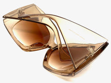 Oversized Exaggerated Vintage Retro Style SUNGLASSES Huge Thick Nude Frame 80571