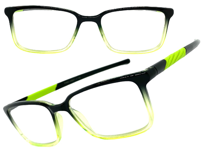 Classy Contemporary Modern Style READING GLASSES READERS Black Frame Lens Strength +2.50