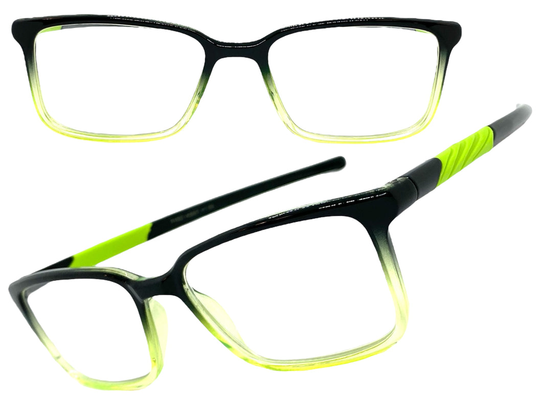 Classy Contemporary Modern Style READING GLASSES READERS Black Frame Lens Strength +1.50