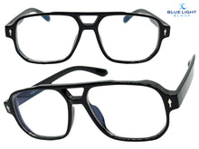 Classic Vintage Retro Style Clear Lens Blue Light Block Computer EYEGLASSES Black Frame 55013