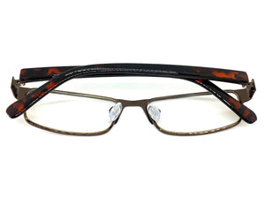 Classy Contemporary Modern Style Clear Lens EYEGLASSES Bronze Fashion Frame 7269