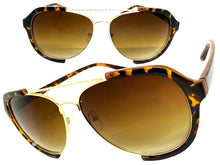 Classic Vintage Retro Aviator Style SUNGLASSES Tortoise & Gold Frame 1694