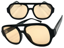 Classic Vintage Retro Style SUNGLASSES Large Thick Black Acetate Frame C005