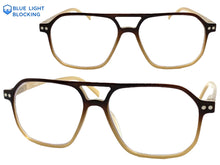 Classic Vintage Retro Aviator Style READING GLASSES READERS Brown Frame Lens Strength +2.50