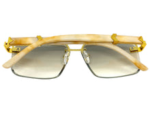 Men's Classy Elegant Luxury Designer Hip Hop Style SUNGLASSES Gold & Marble Frame 7537