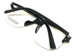Men's Classic Vintage Retro Hip Hop Style Clear Lens EYEGLASSES Black & Gold Frame 2719
