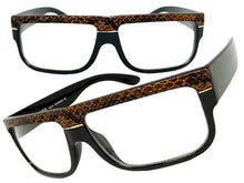 Classic Vintage Retro Hip Hop Rapper Style Clear Lens EYEGLASSES Thick Black Snakeskin Frame 1221