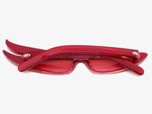 Exaggerated Unusual Funky Vintage Retro Style SUNGLASSES Red Bling Frame 7524