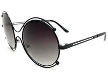 Oversized Exaggerated Vintage Retro Style SUNGLASSES Large Round Black Frame 6295