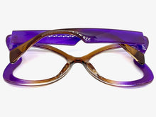 Oversized Vintage Retro Style Clear Lens EYEGLASSES Large Butterfly Purple Frame 81261