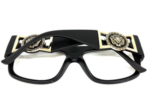 Classic Vintage Retro Hip Hop Rapper Style Clear Lens EYEGLASSES Large Thick Black Frame 5355