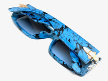 Classic Luxury Retro Hip Hop Style SUNGLASSES Marble Lens 30421