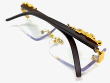 Classy Elegant Luxury Modern Designer Style Clear Lens EYEGLASSES Gold Rimless Frame 5302