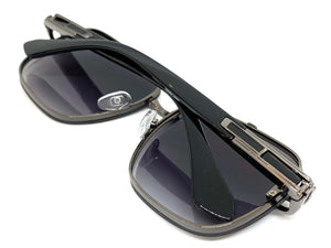 Classic Vintage Retro Aviator Style SUNGLASSES Gunmetal & Black Frame 1706