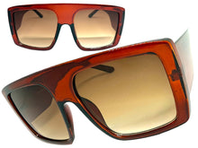 Oversized Exaggerated Classic Vintage Retro Style SUNGLASSES Large Thick Brown Frame 2016