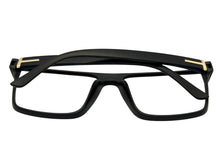 Classy Contemporary Modern Style Clear Lens Blue Light Block Computer EYEGLASSES Black Frame 35004
