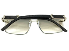 Men's Classy Elegant Luxury Designer Hip Hop Style SUNGLASSES Silver & Wooden Frame 7537