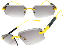 Classy Elegant Luxury Modern Style SUNGLASSES Rimless Gold Frame 5335
