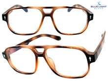 Classic Vintage Retro Style Clear Lens Blue Light Block Computer EYEGLASSES Brown Frame 55013