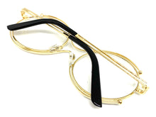 Oversized Exaggerated Retro Style Clear Lens EYEGLASSES Large Round Gold Frame 6458