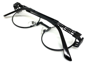 Classic Vintage Retro Style Clear Lens EYEGLASSES Round Black Frame 10700