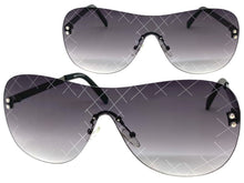 Oversized Contemporary Modern Retro Shield Style SUNGLASSES Flat Gray Lens A246