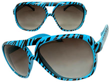 Oversized Exaggerated Vintage Retro Style SUNGLASSES Large Zebra - Tiger Print Frame 1166