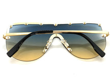 Oversized Exaggerated Modern Retro Style SUNGLASSES Large Gold Frame 2280