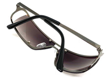 Contemporary Modern Wrap Style SUNGLASSES Gunmetal Frame E0943