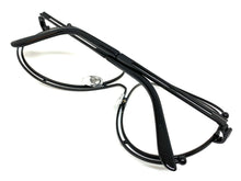 Oversized Vintage Retro Aviator Style Clear Lens EYEGLASSES Large Black Frame 3874
