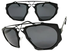 Exaggerated Classic Vintage Retro Style SUNGLASSES Unique Black Frame 4464