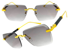 Classy Elegant Luxury Modern Style SUNGLASSES Rimless Gold Frame 5331