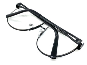 Classic Vintage Retro Style Clear Lens EYEGLASSES Black Frame 163889