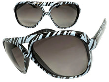 Oversized Exaggerated Vintage Retro Style SUNGLASSES Large Zebra - Tiger Print Frame 1166