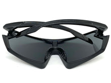 Oversized Retro Sporty Wrap Around Style SUNGLASSES Large Black Frame B0276