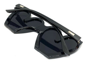 Oversized Exaggerated Retro Style SUNGLASSES Heart Shape Black Frame 68159