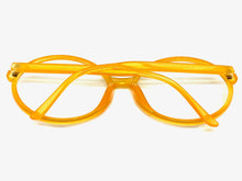 Oversized Vintage Retro Style Clear Lens EYEGLASSES X-Large Round Orange Frame 80828