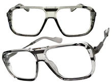 Classic Vintage Retro Hip Hop Rapper Style Clear Lens EYEGLASSES Gray & Gunmetal Frame 76006