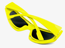 Biker Sporty Wrap Around Style SUNGLASSES Yellow Frame 1246