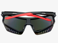 Oversized Retro Sporty Wrap Around Style SUNGLASSES Large Black Frame B0277